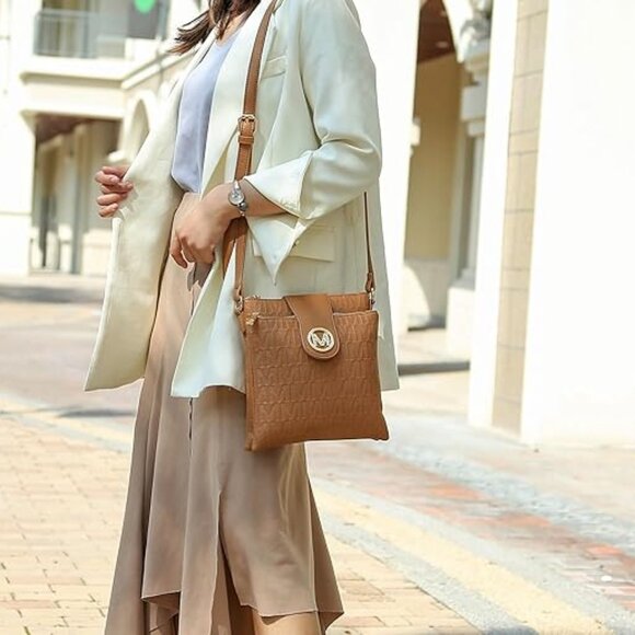 MKF Collection by Mia K Crossbody Vegan Faux Leather Bag Navy Blue - Picture 7 of 9